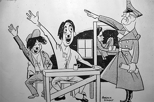 Karikatur aus dem STALAG XVII B (Archiv Robert Streibel)