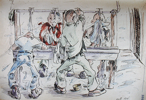 Karikatur aus dem STALAG XVII B (Archiv Robert Streibel)