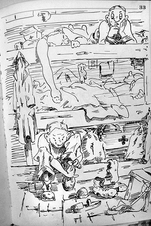 Karikatur aus dem STALAG XVII B (Archiv Robert Streibel)
